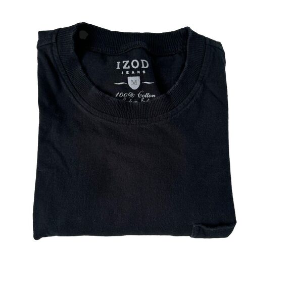 IZOD Jeans Men's Rock Washed Collection Black Tee Size Medium - Picture 14 of 14
